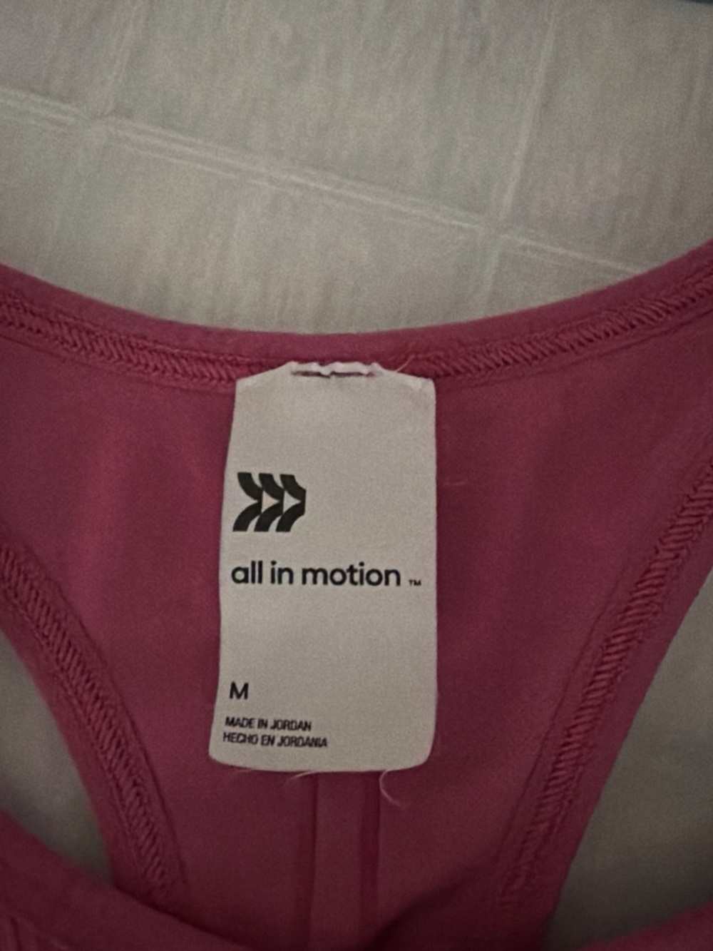 all in motion Ribbed Racerback Sports Bra - Deep Raspberry Pink - Picture 2 of 3